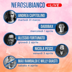 Live con grandi ospiti dal 31 marzo al 4 aprile!